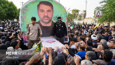 تشییع پیکر مطهر شهید «سعید آذربادگان» در بندرعباس